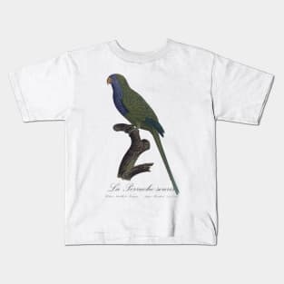 Monk Parakeet / La Perruche Souris - Jacques Barraband 19th century Illustration Kids T-Shirt